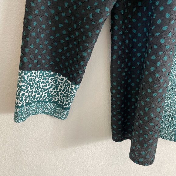 Chicos Travelers Womens XL Open Front Cardigan Jacket Crinkled Polka Dot Print - Picture 13 of 13